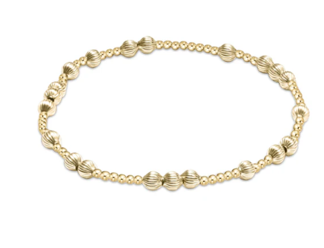 BHOPUNWDIGG4 Hope Unwritten Dignity 4mm Bead Bracelet - Gold