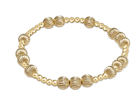 BHOPUNWDIGG6 Hope Unwritten Dignity 6mm Bead Bracelet - Gold