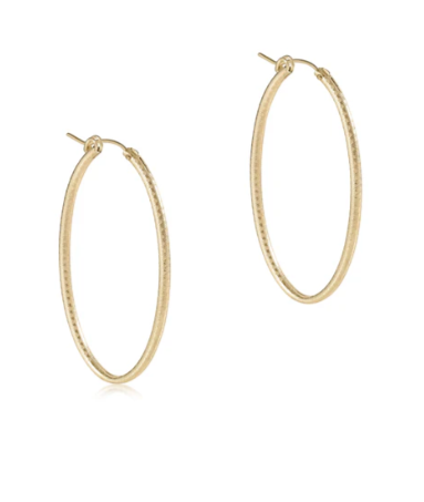 EOVG2HT Oval Gold 2" Hoop - Textured