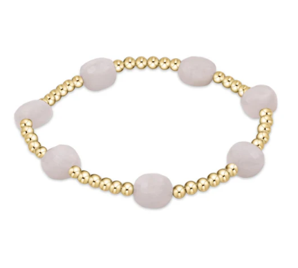 BADG3MO Admire Gold 3mm Bead Bracelet - Moonstone
