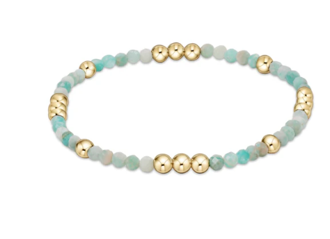 BWOP3AMZ Worthy Pattern 3mm Bead Bracelet - Amazonite
