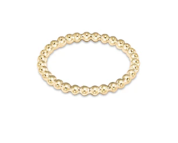 RCLBE2G8 Classic Gold 2mm Bead Ring - Size 8