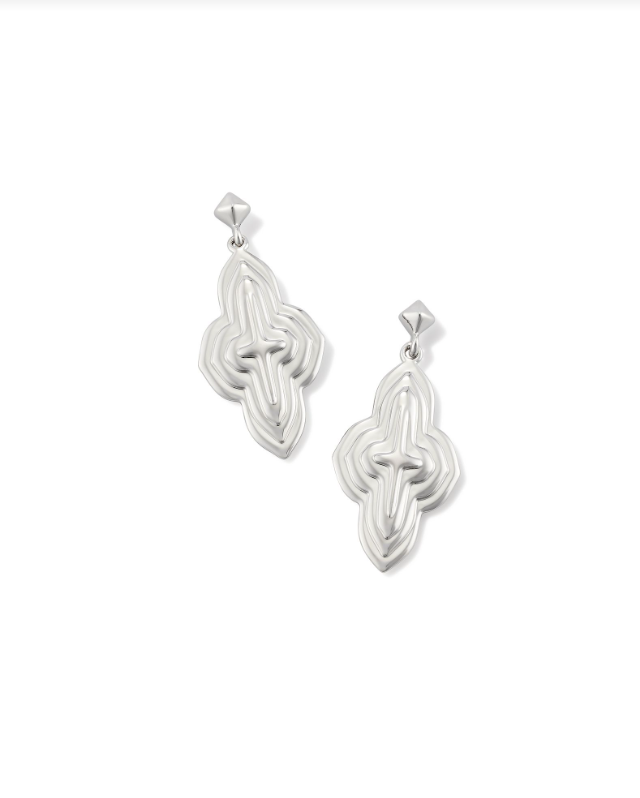 Abbie Metal Drop Earrings Silver