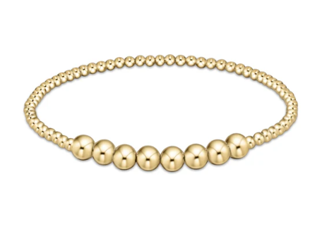 BCLG25BEBLG5 Classic Gold Beaded Bliss 2.5mm Bead Bracelet - 5mm Gold