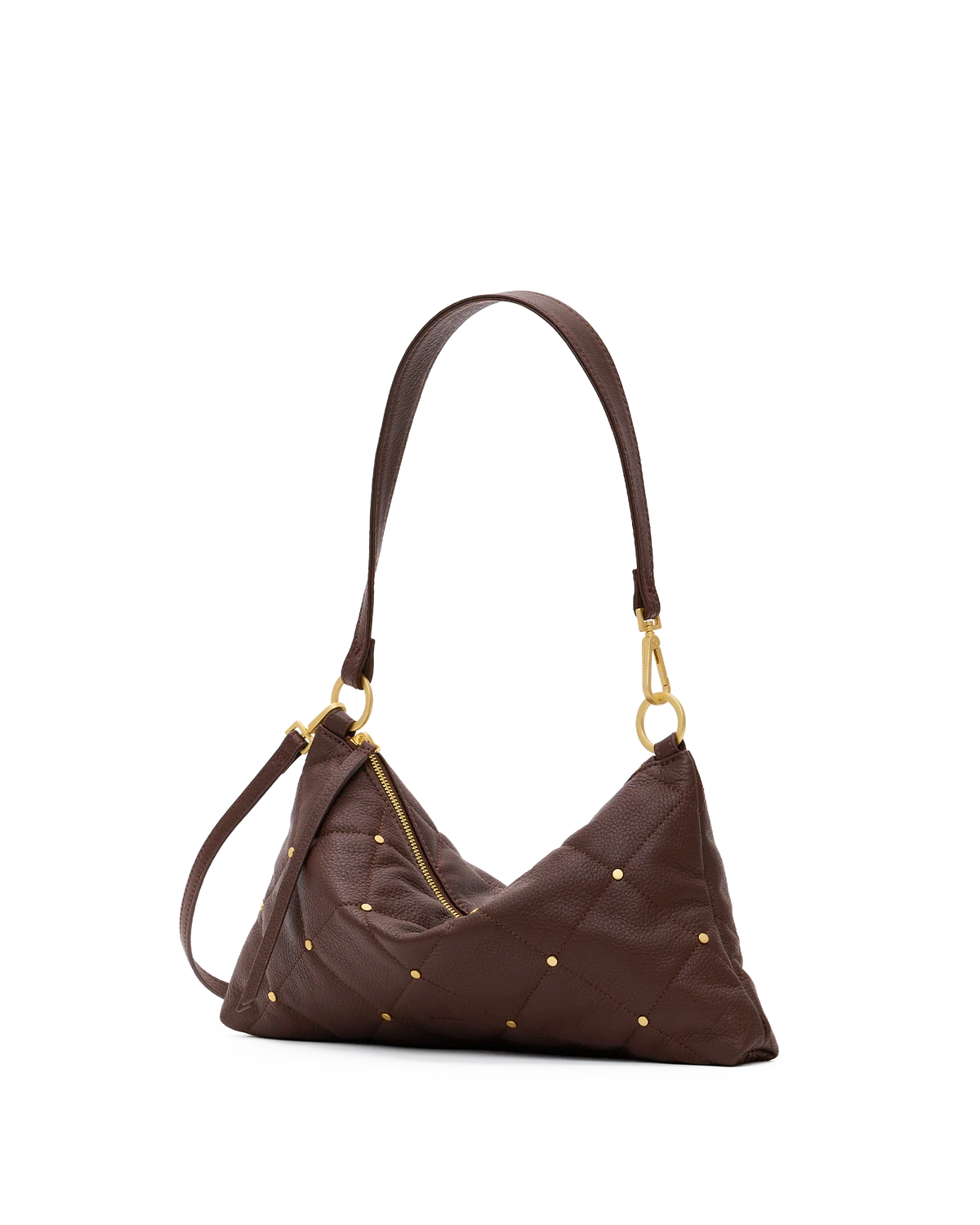 PREORDER NOW! Kyle Medium Quilted Espresso Brushed Gold