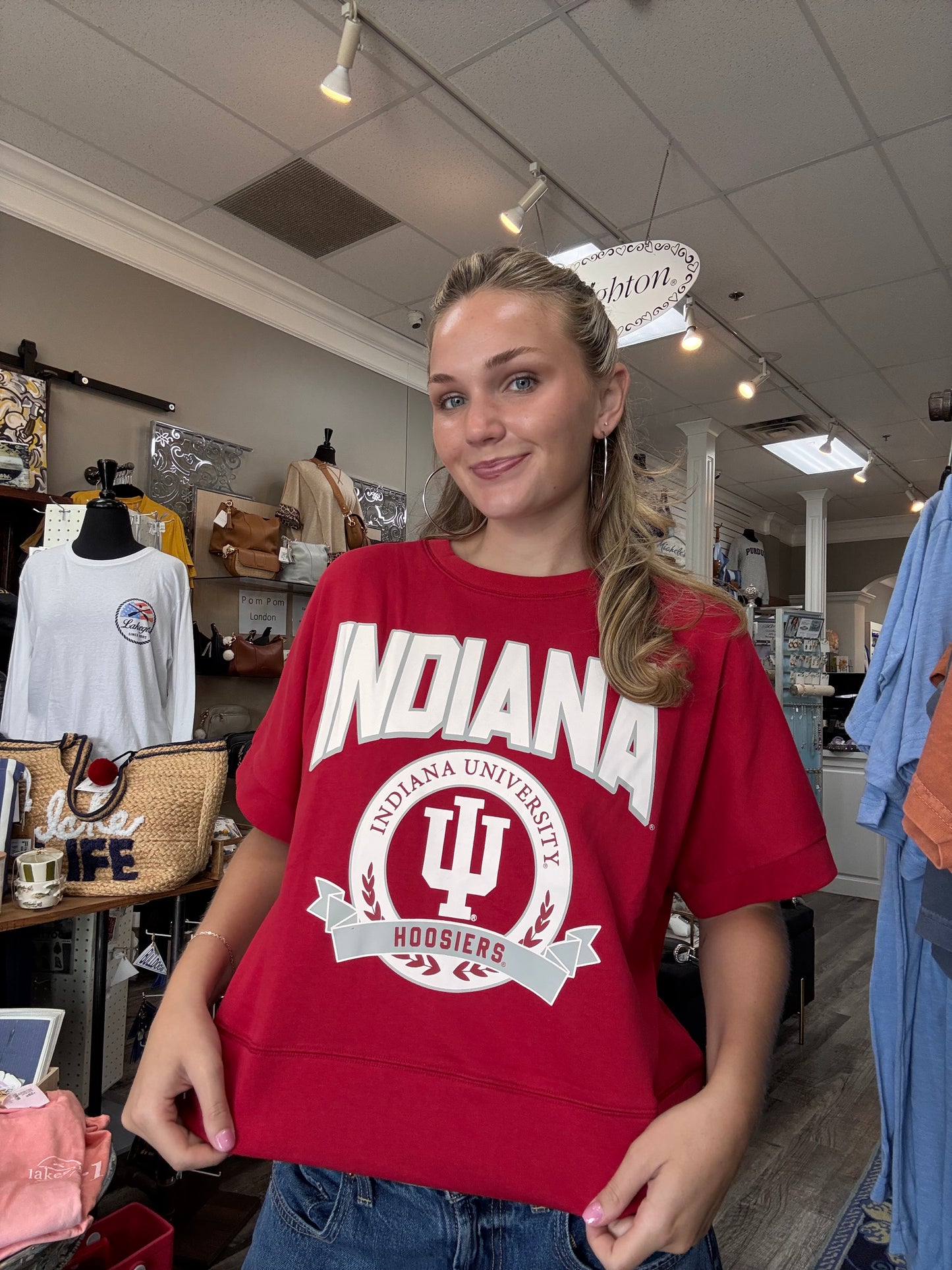 Indiana University Crest Dolman Tee