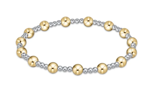 BCLSINPMXM5 Classic Sincerity Pattern 5mm Bead Bracelet - Mixed Metal