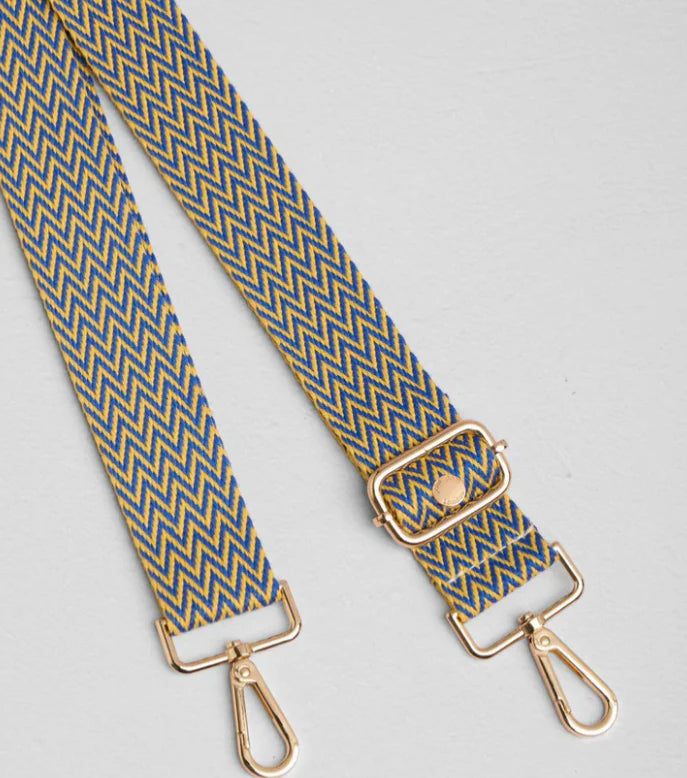 City Mini Lupin Blue + 2 straps (Lupin Blue Mini Chevron & Marble Link Chain)