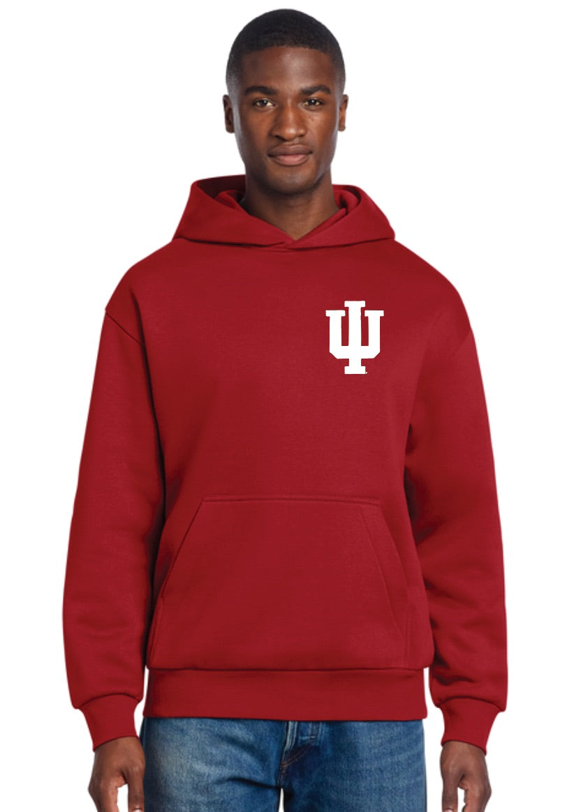 IU Bison Classic Red Hoodie Unisex