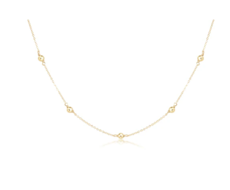 N17SIG4 17" Choker Simplicity Chain Gold - Classic 4mm Gold