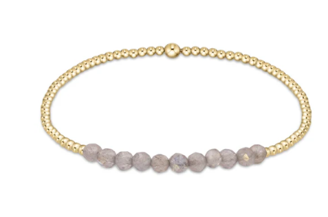 BGBL2LAB Gold Bliss 2mm Bead Bracelet - Labradorite