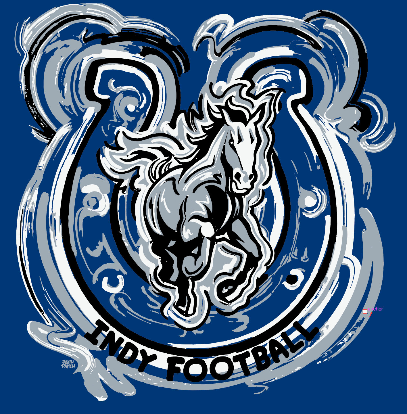 Indy Football Cropped Fleece Hoodie