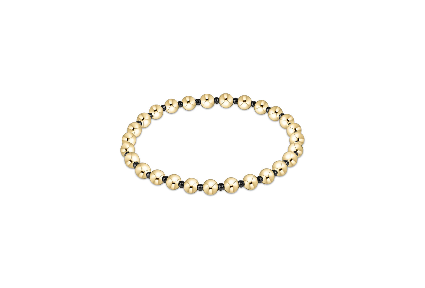 BEXFHEMGRAP5 enewton Extends - Faceted Hematite Grateful Pattern 5mm Bead Bracelet