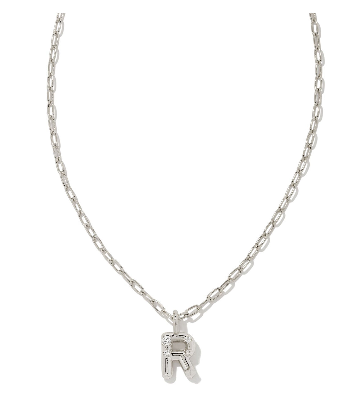 9608856476 CRYSTAL LETTER R Silver