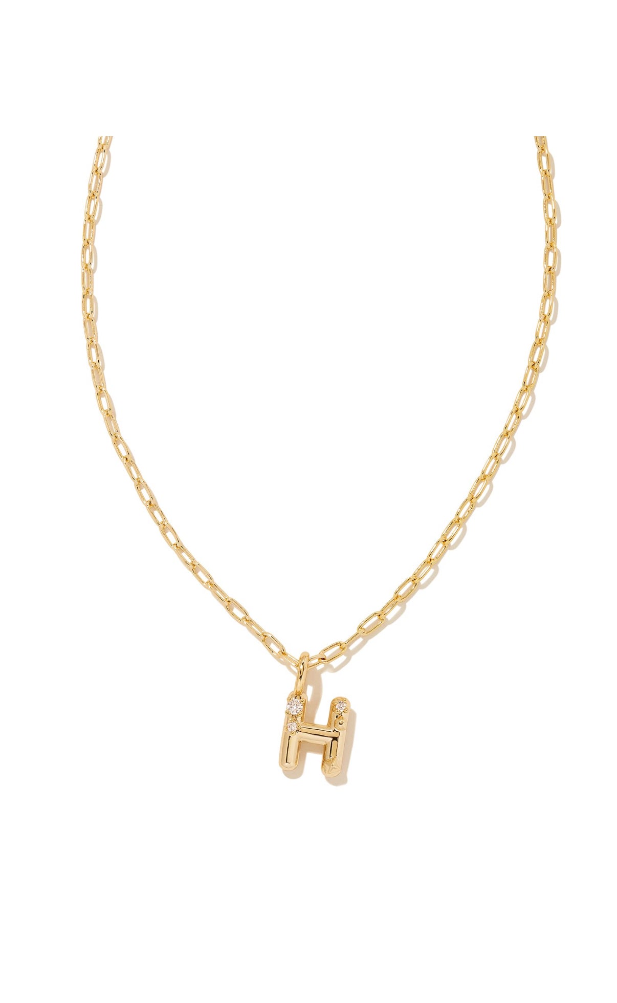 9608856491 Crystal Letter H Gold