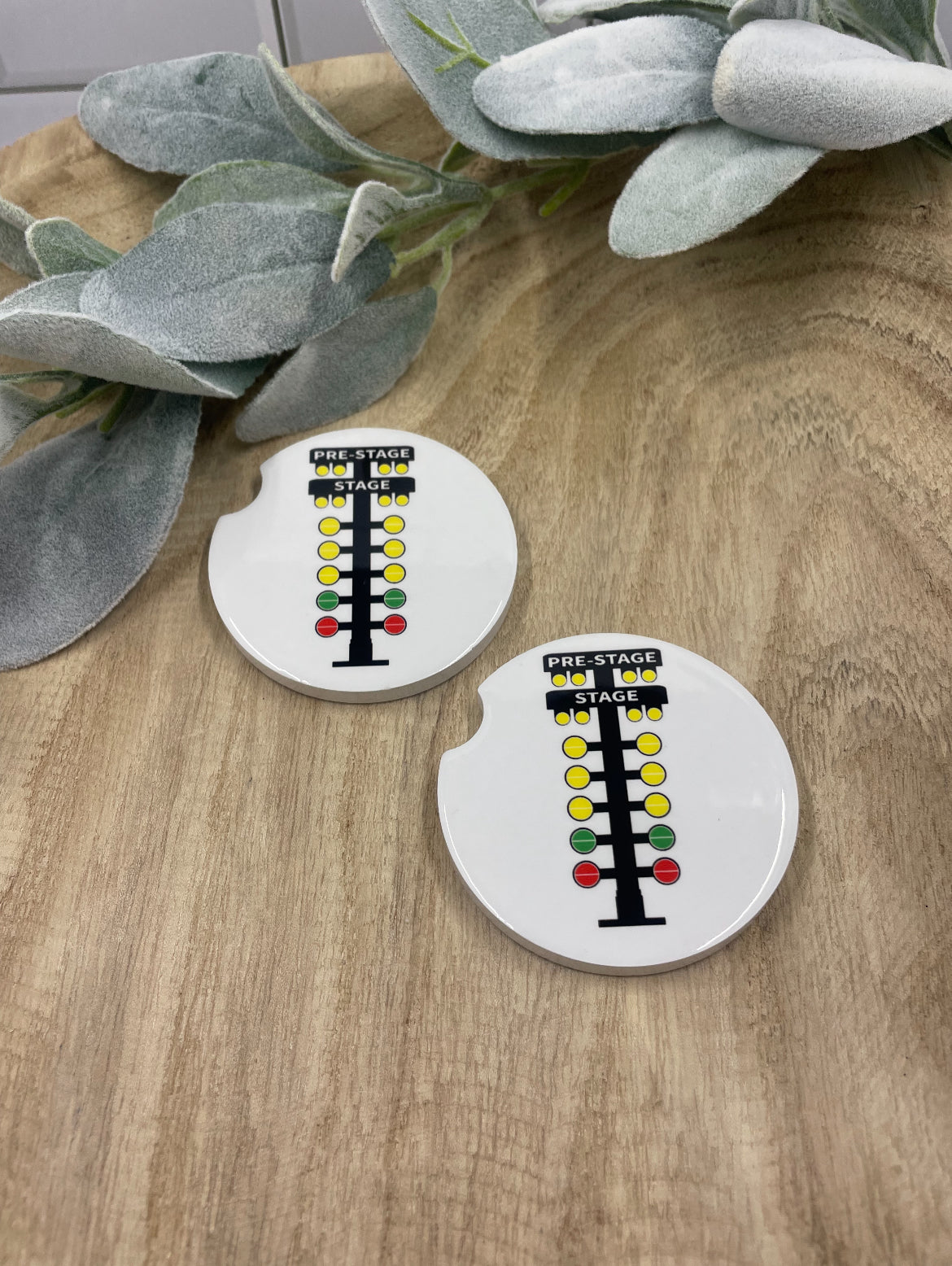 Drag Racing Colored Car Coasters