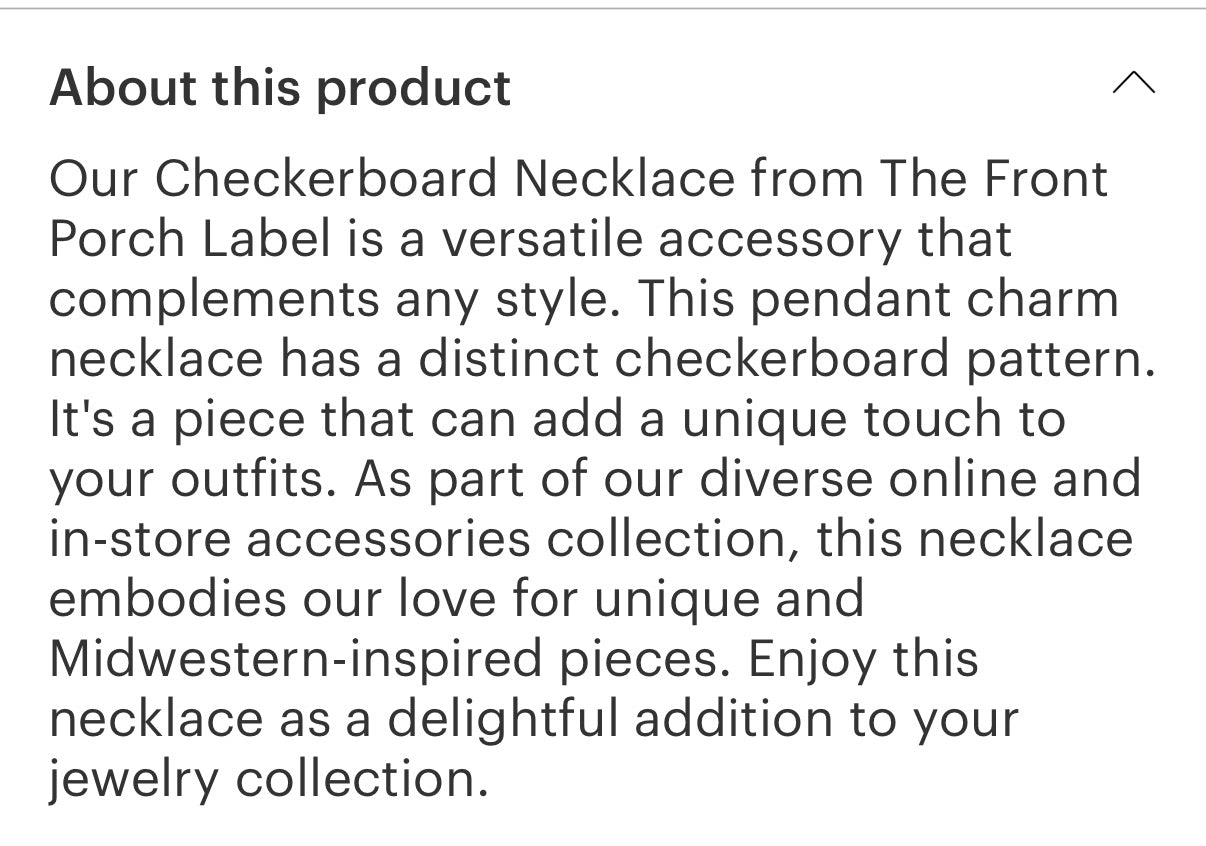 Checkerboard Necklace
