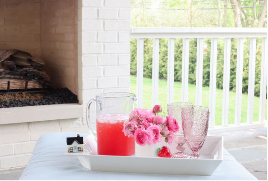 MEL12 Rectangular Tray Pinstripes