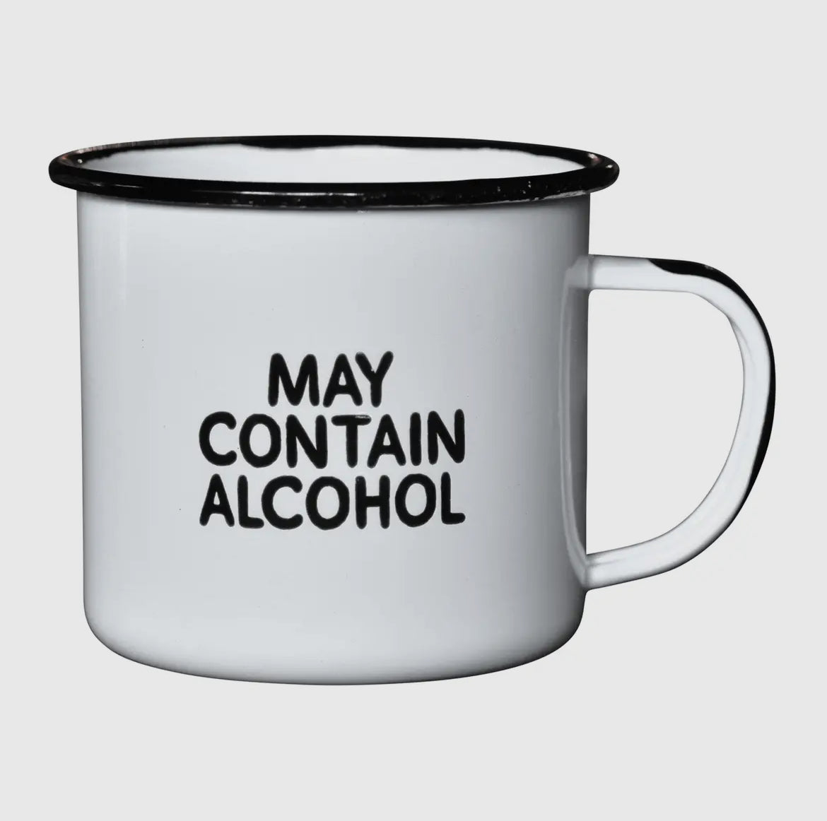 May contain alcohol enamel mug