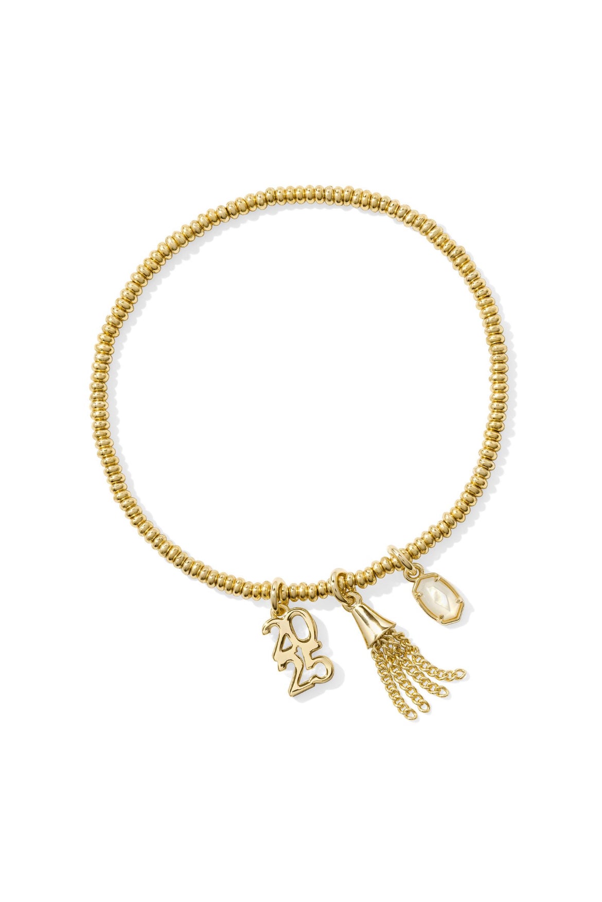9608872866 2025 GRADUATION STRETCH BRACELET GOLD DICHROIC GLASS ONE SIZE