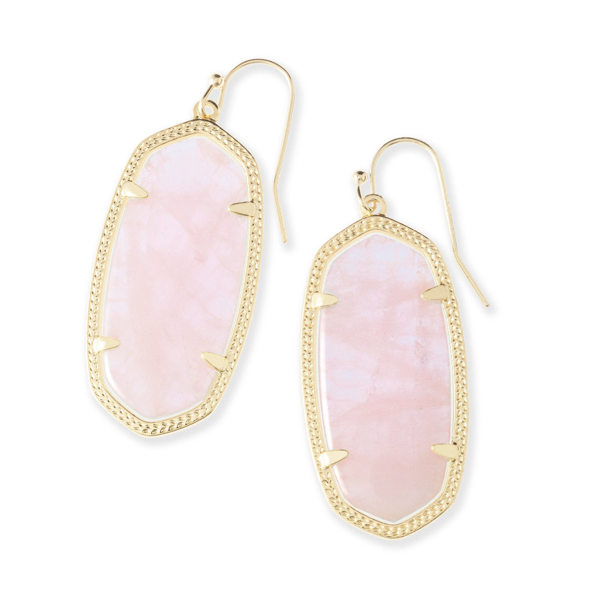 4217708872 ELLE DROP EARRINGS GOLD ROSE QUARTZ