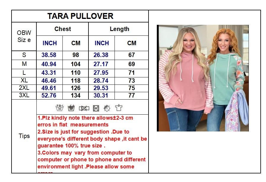Tara Pullover Mint Floral