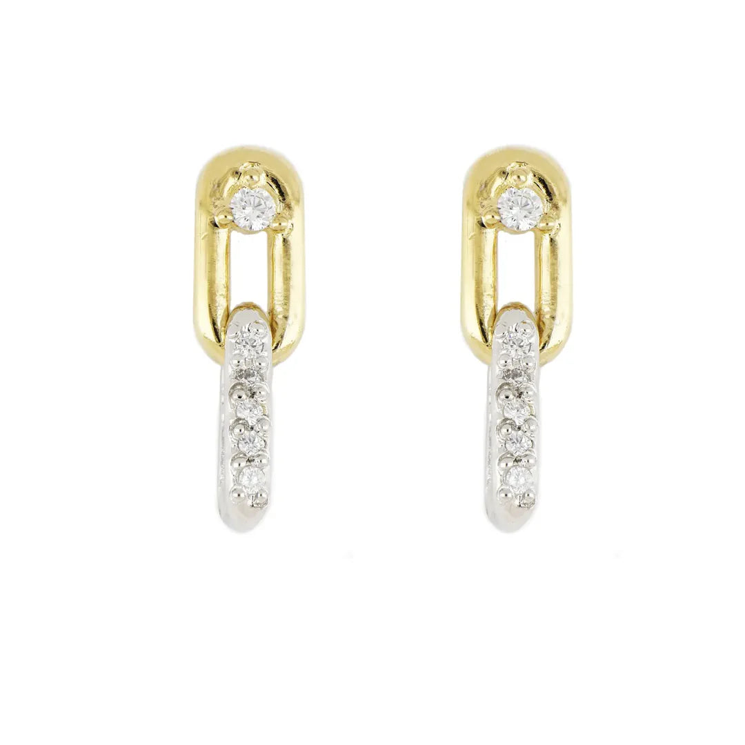 M5351-GF00 DIAMANTE SM 2LINK PAVE TOP CZ GOLD