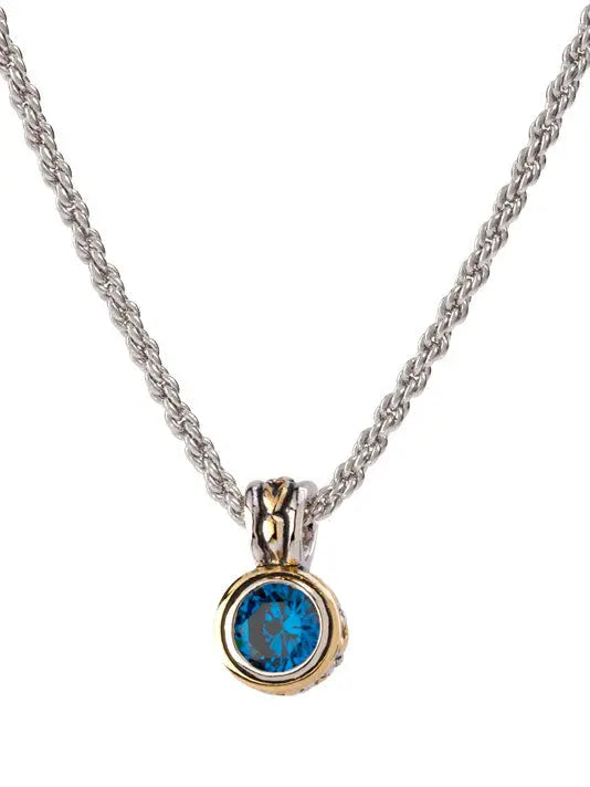 K5018-A205 7MM SAPH. BEZEL CZ 18IN. CHAIN