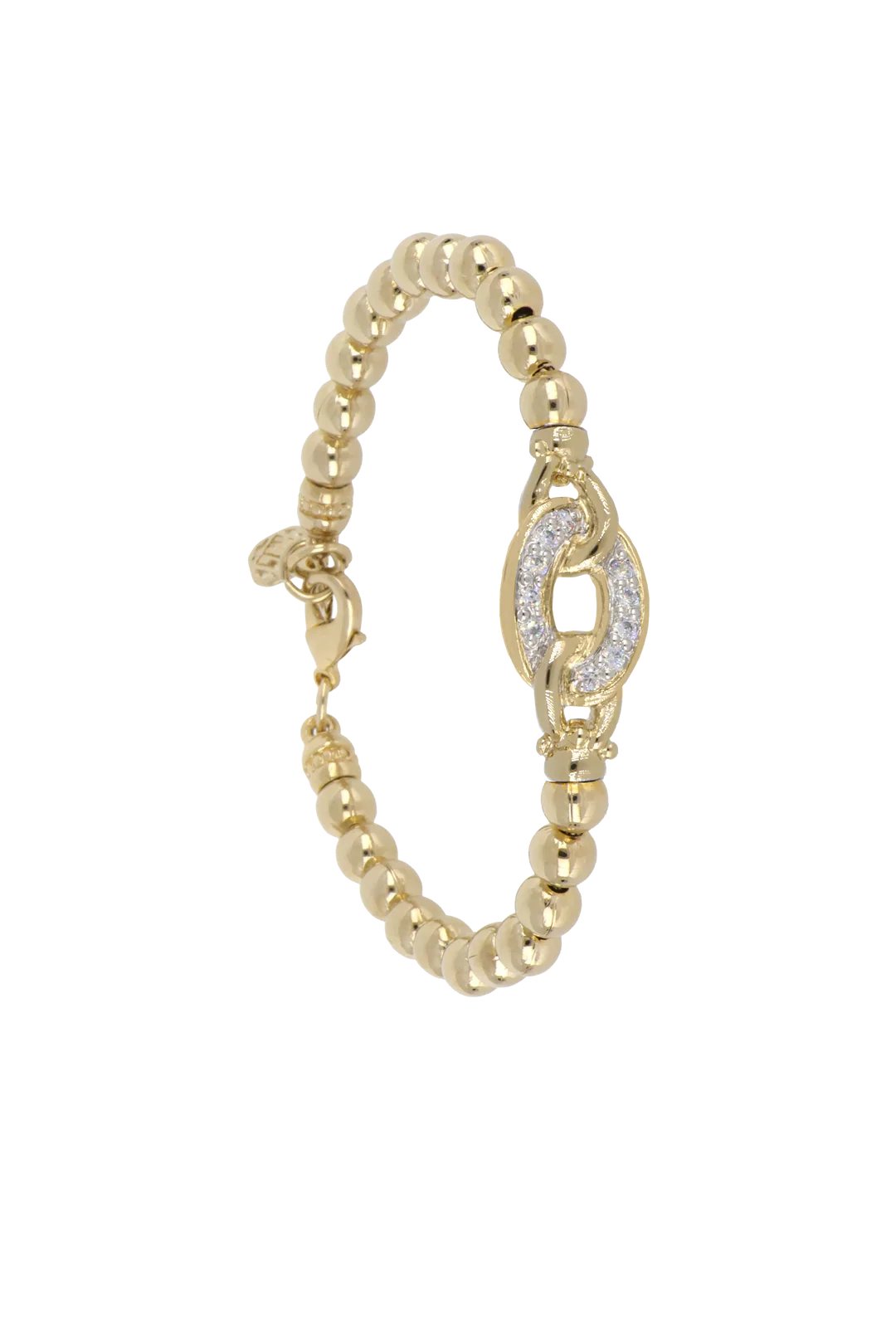 B5816-AGF1 PAVE OVAL GOLD TWO TONE