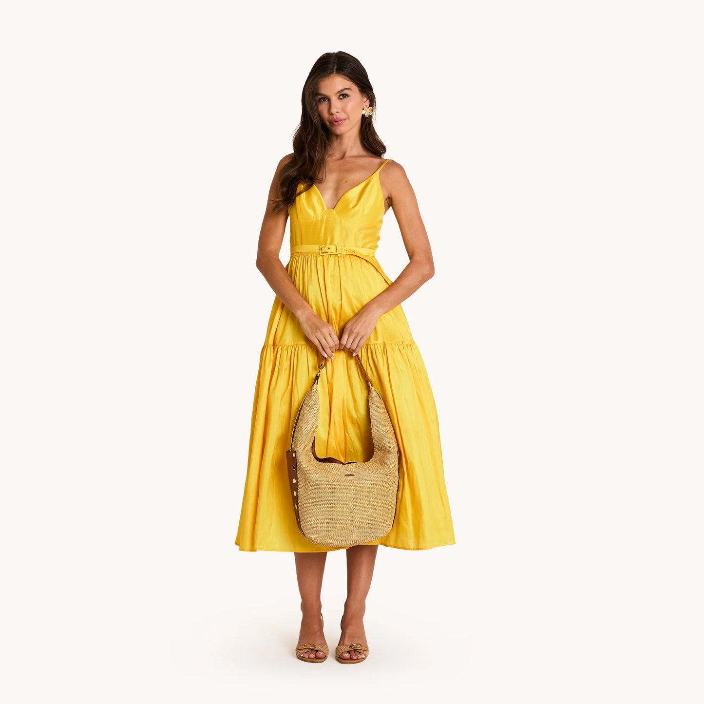 Tom Zip Cocoa Raffia/Gold