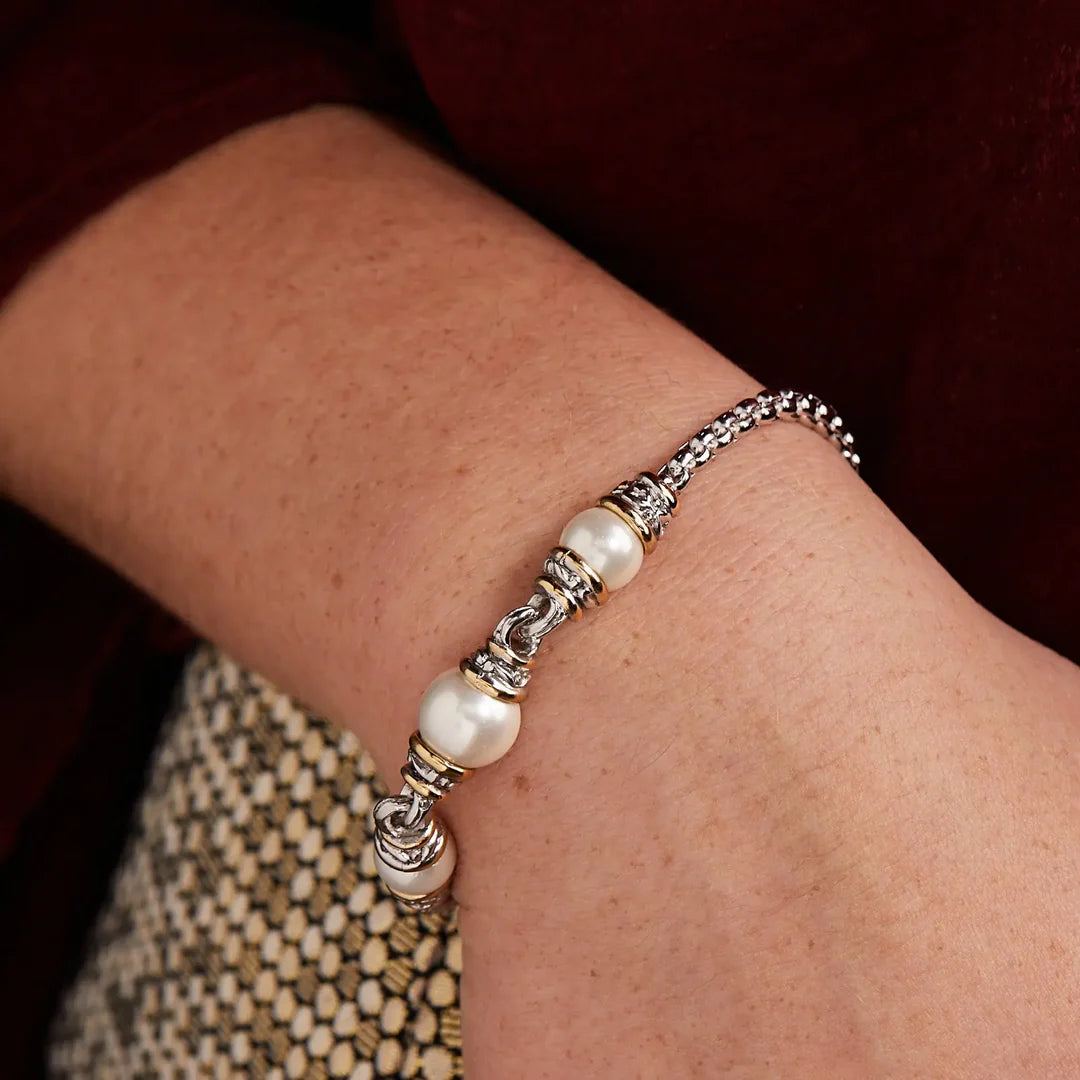 B3474-AB00 Ocean Seashell Pearl Bracelet