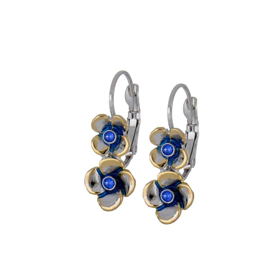 F5671-A220 DOUBLE HYDRANGEA EARRING