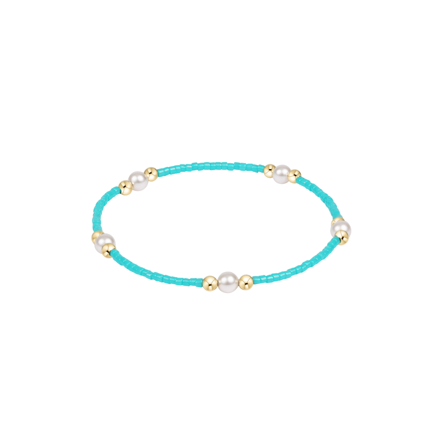 BHOPPURPPETURQ Hope Purpose Pearl Bracelet - Turquoise