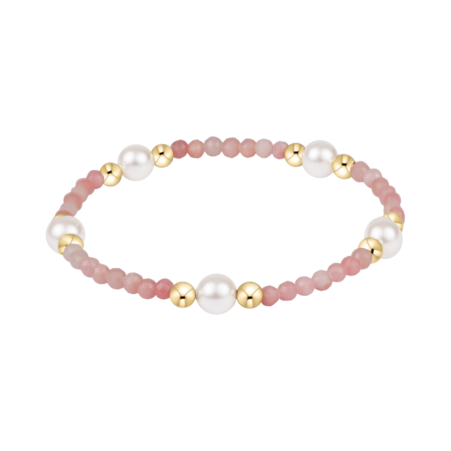 BGEMPURPPE6POP Purpose Pearl 6mm Gem Bracelet - Pink Opal