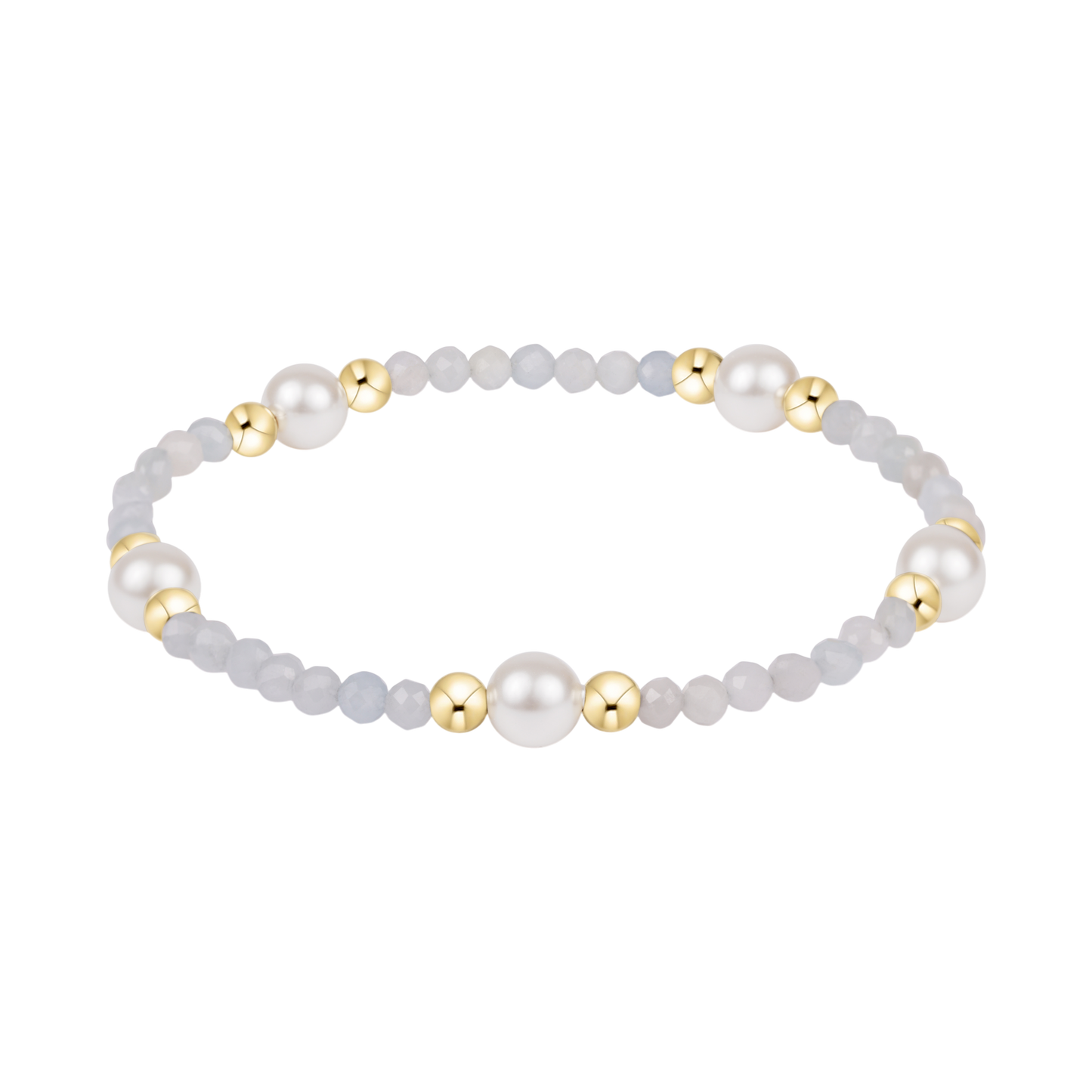 BGEMPURPPE6AQ Purpose Pearl 6mm Gem Bracelet - Aquamarine