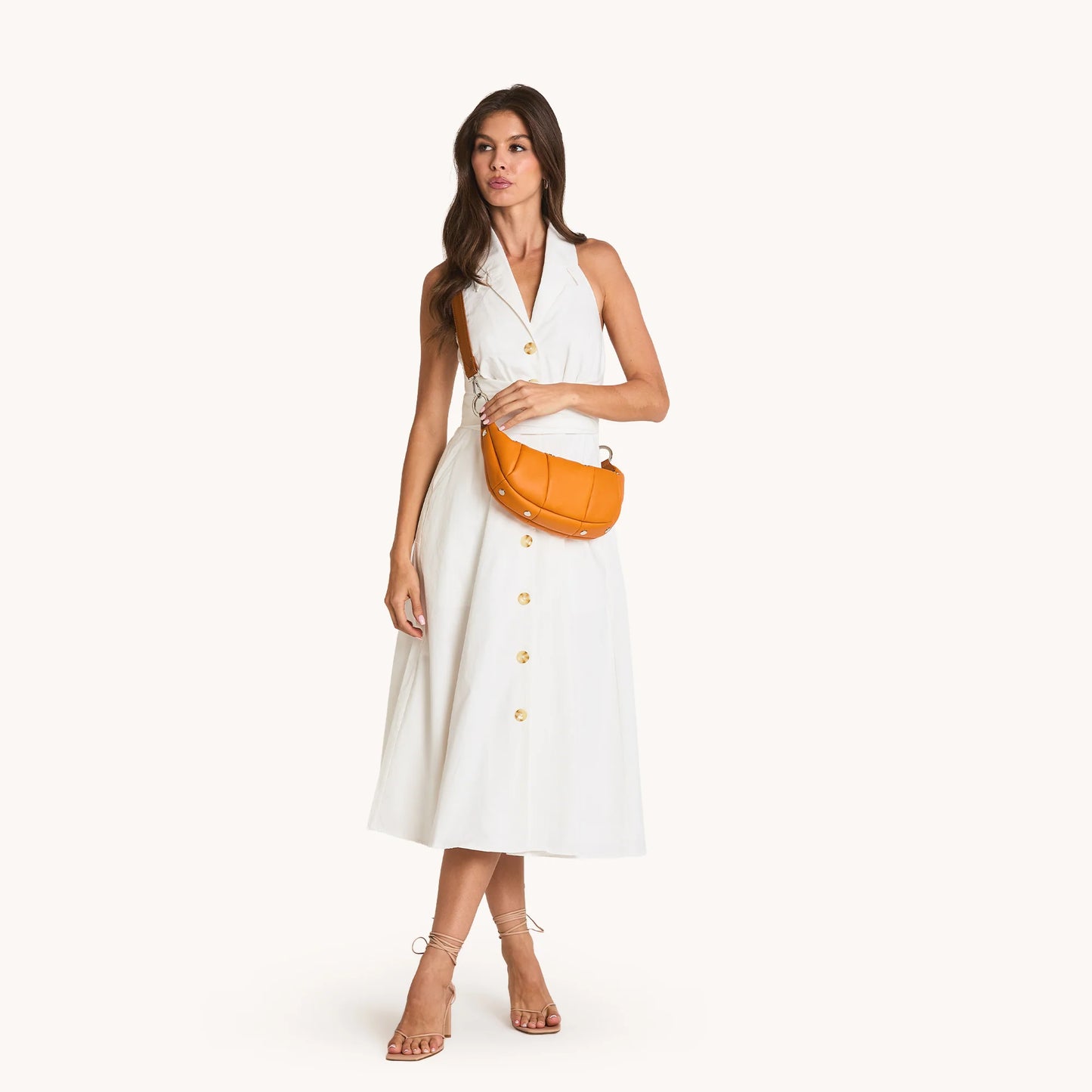 Erica Small Tailored Tangerine/Silver