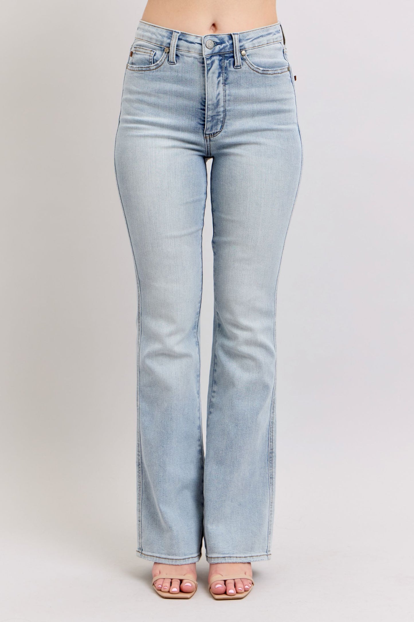 High Waist Tummy Bootcut 88784 Light Jeans