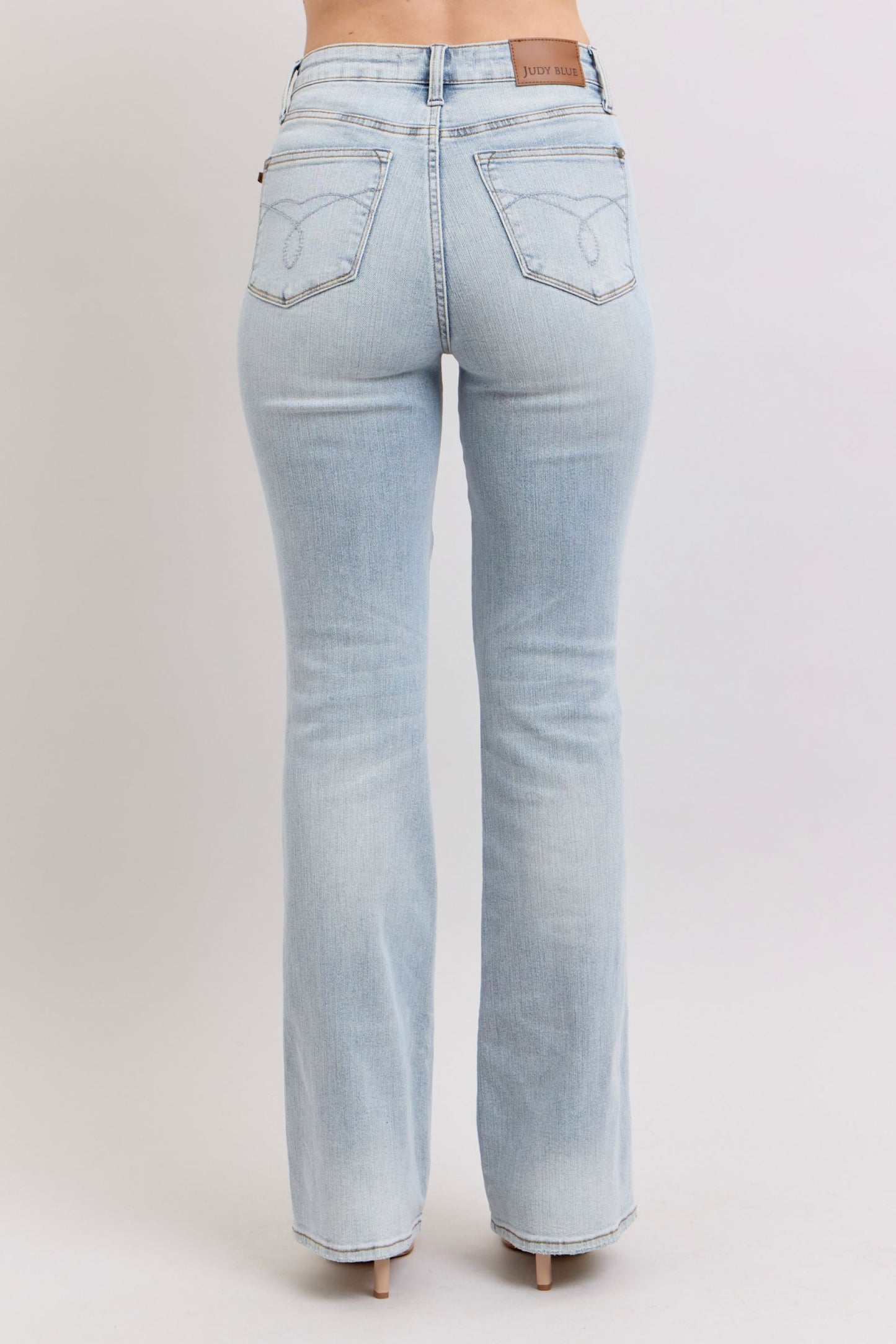 High Waist Tummy Bootcut 88784 Light Jeans