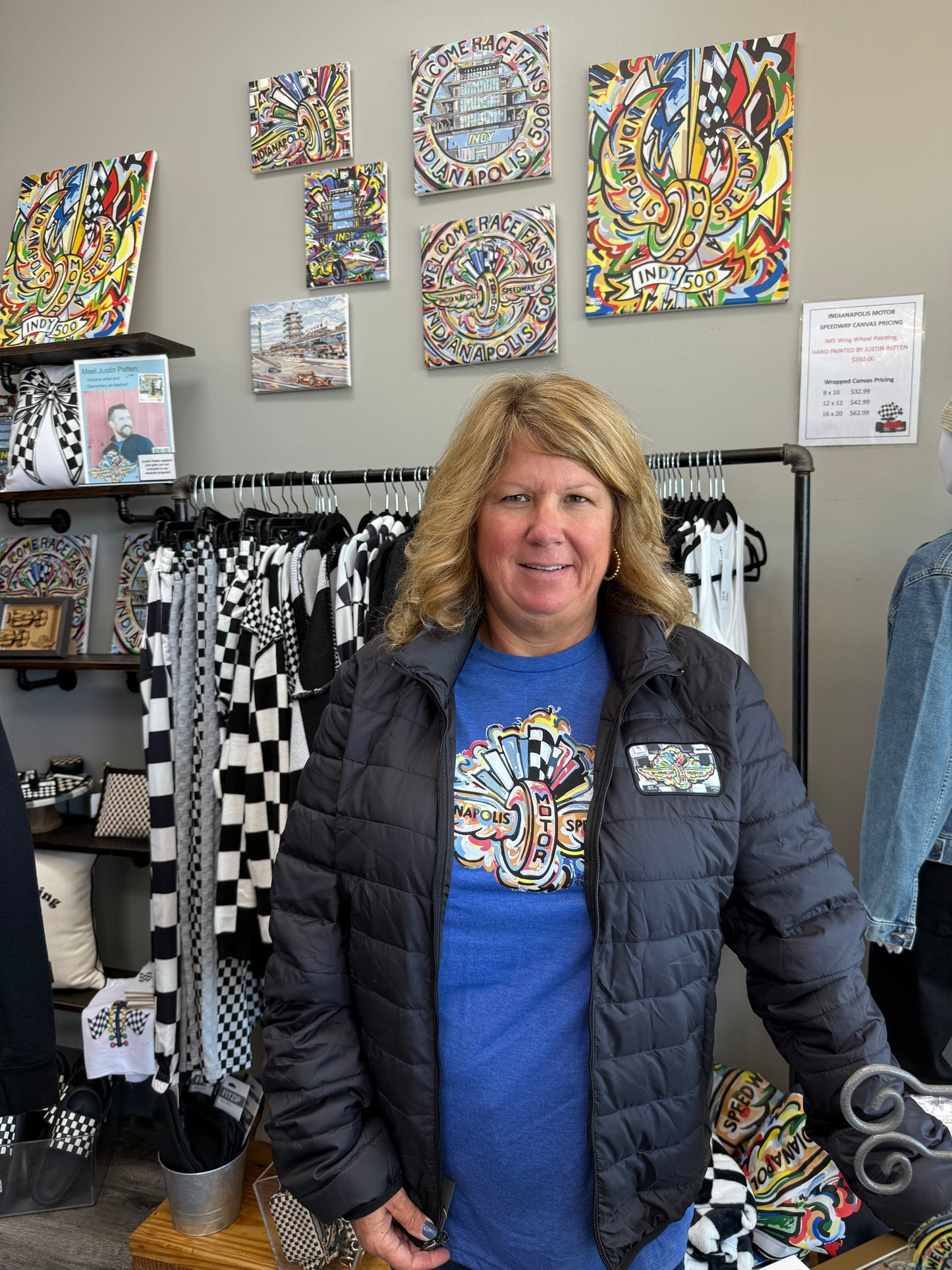 Indianapolis Motor Speedway Patch Jacket Tan or Black