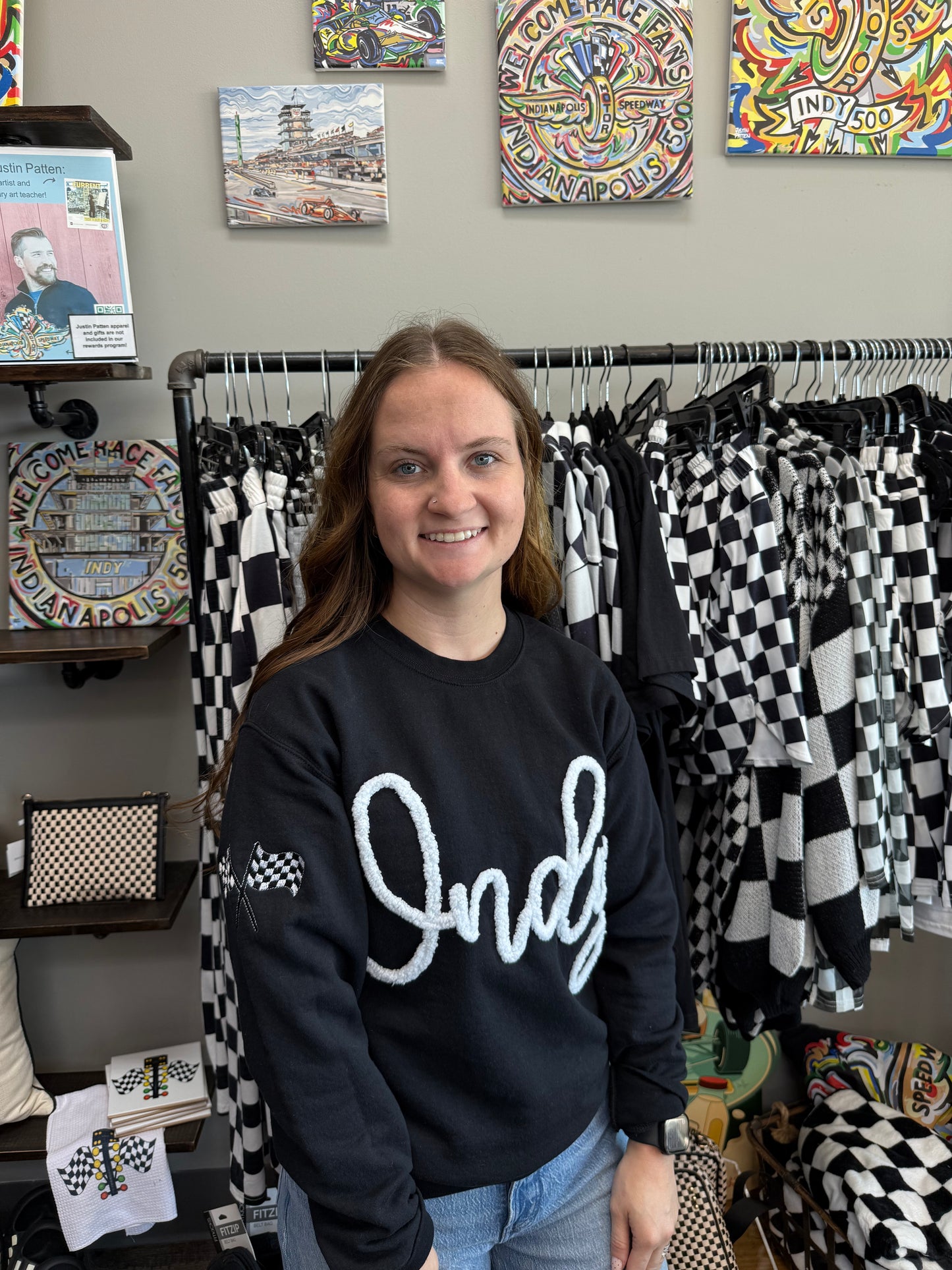 Indy Black Yarn Sweatshirt