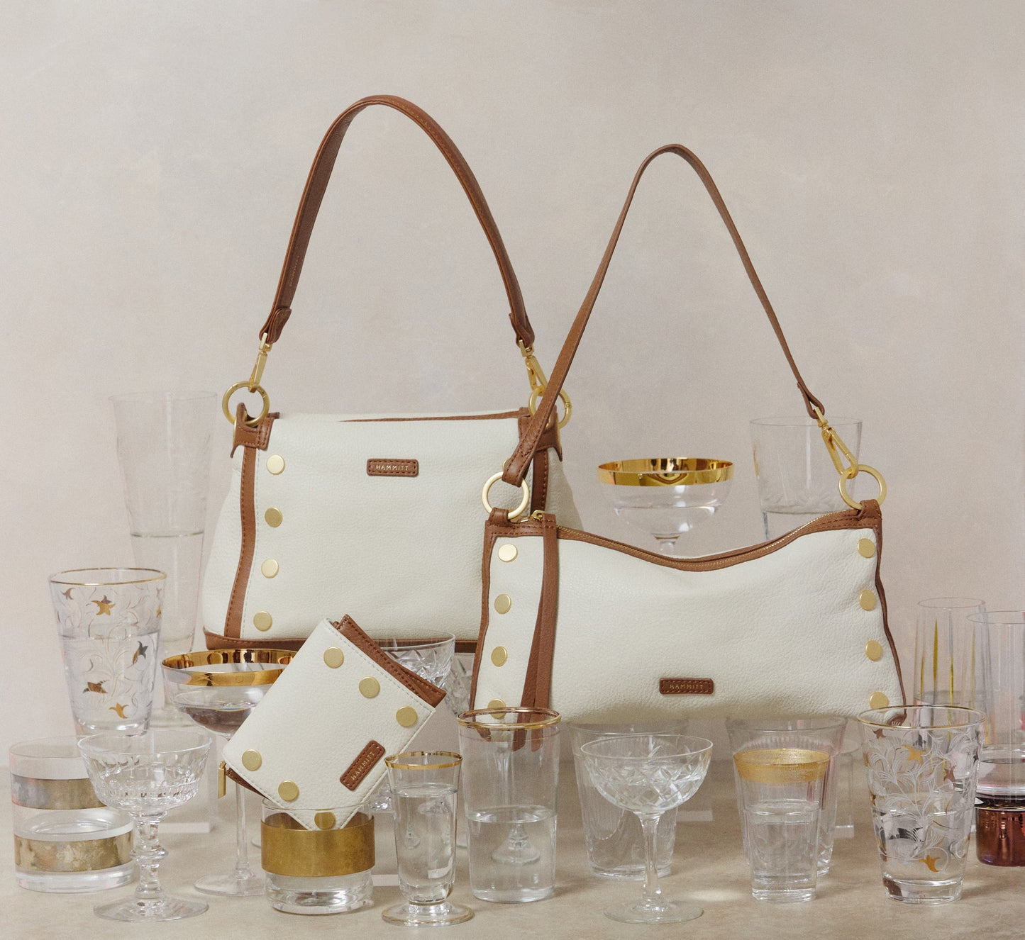 Allen Wallet Courtyard Cream/Brushed Gold