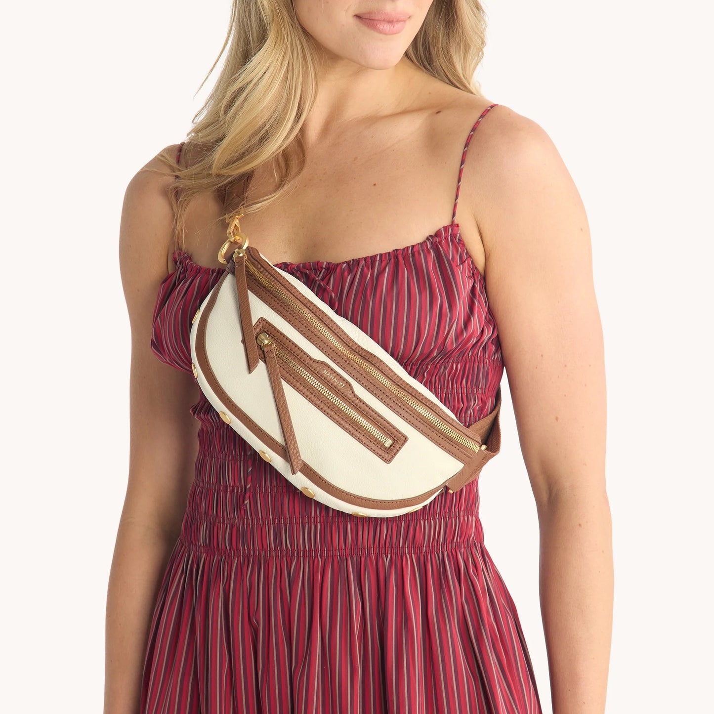 Charles Crossbody Medium Courtyard Cream/Brushed Gold
