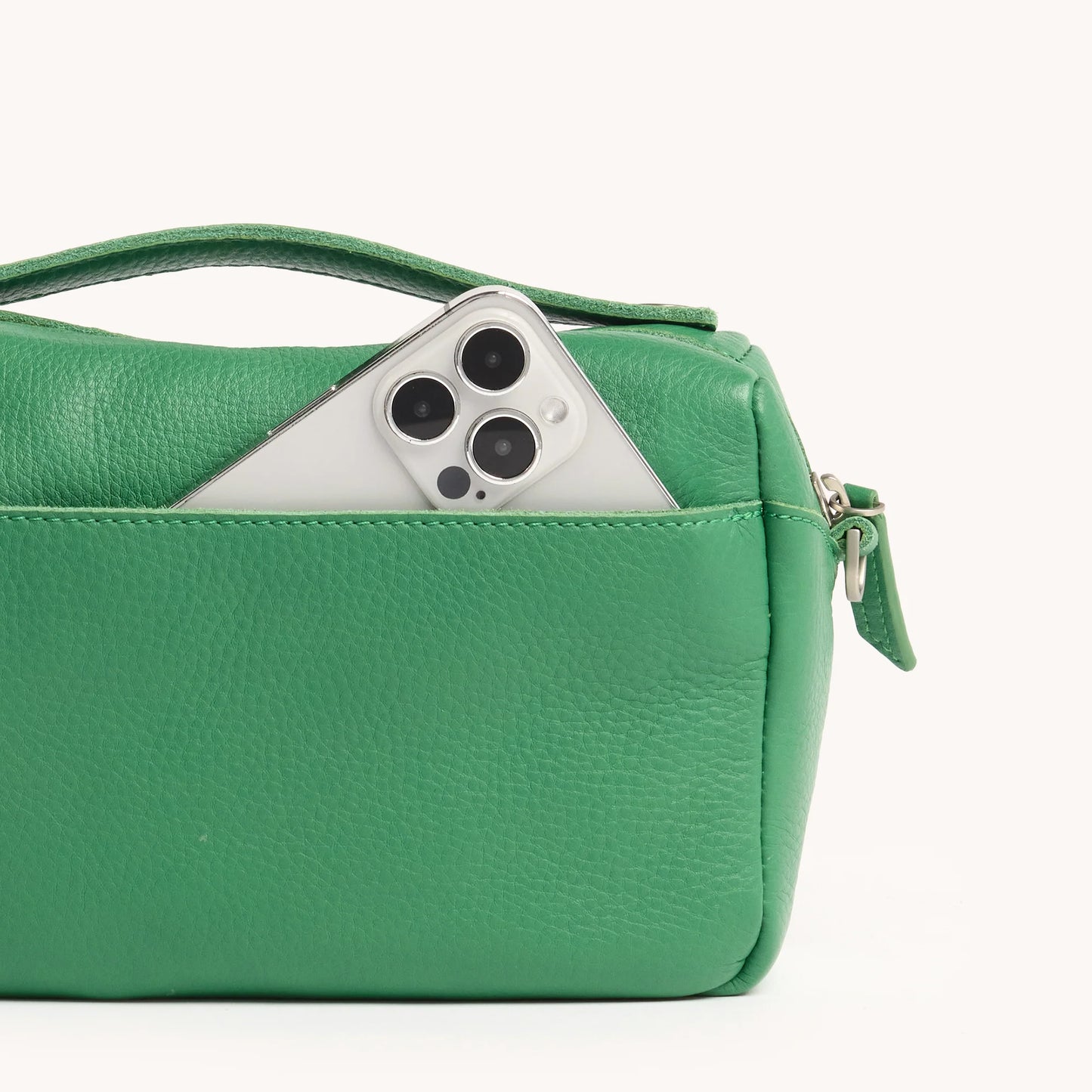 Evan Crossbody Small Lime Zest Brushed Silver**