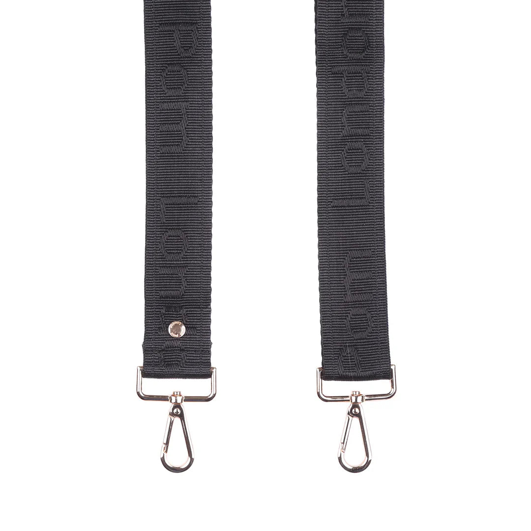Lambeth Black + 2 straps (Logo Black Strap & Black White Mini Chevron Strap)
