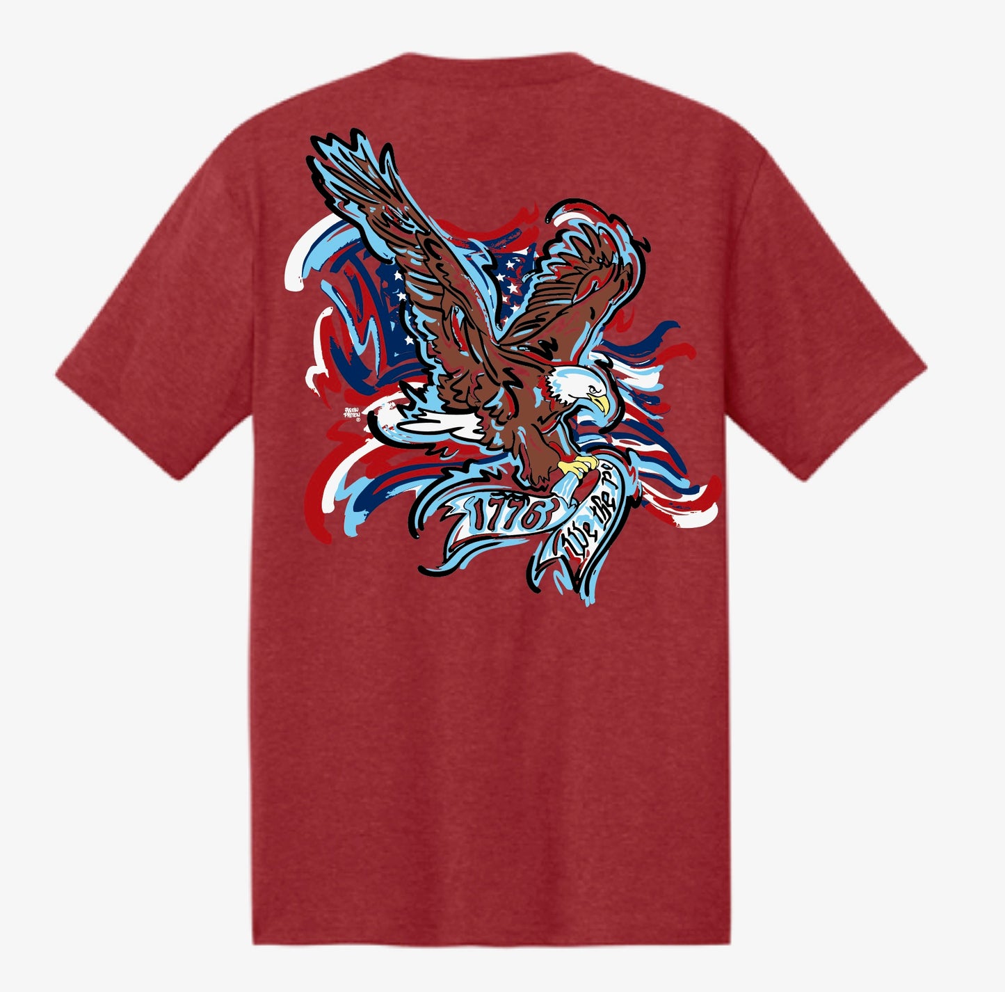 4TH of July USA Red Tee by Justin Patten