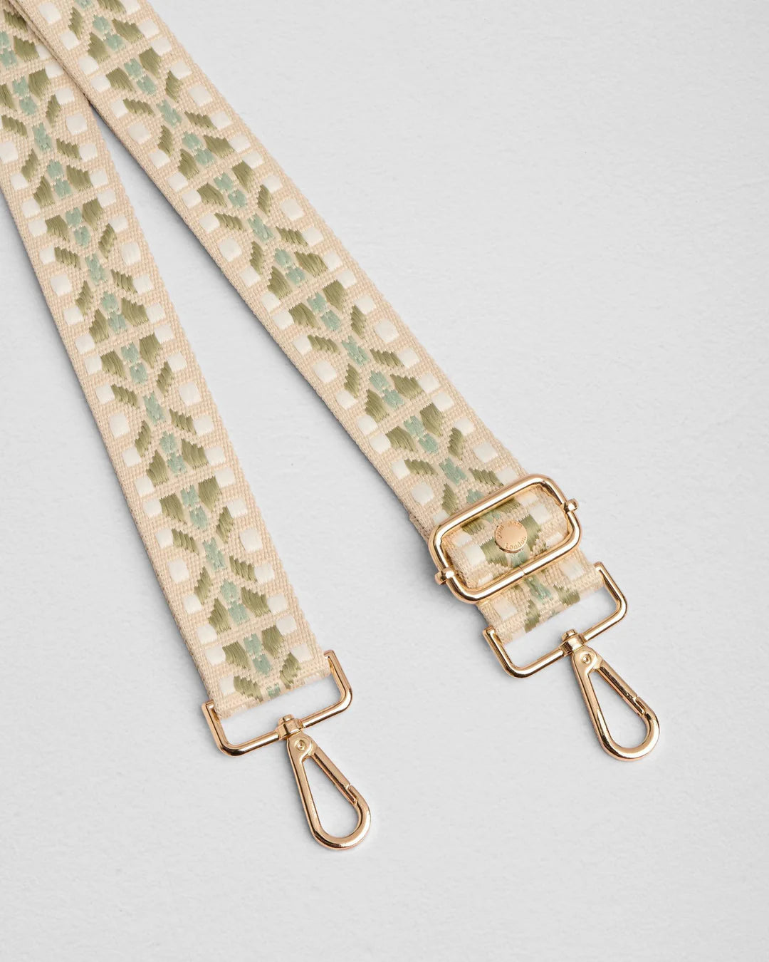 City Slim Bag Pale Fern + 2 straps (Green Stitched & Pale Fern Weave Gold Chain)