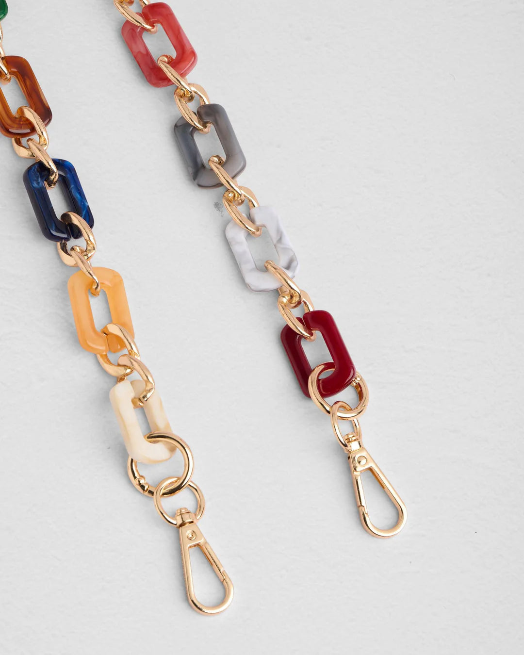 City Mini Lupin Blue + 2 straps (Purple Nightshade Twill & Marble Link Chain)