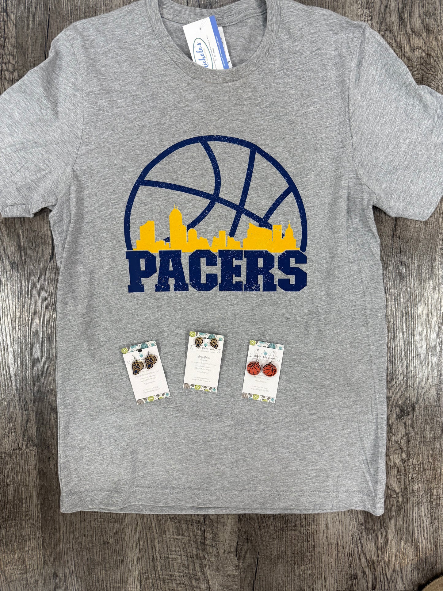 Pacers City Tee Gray