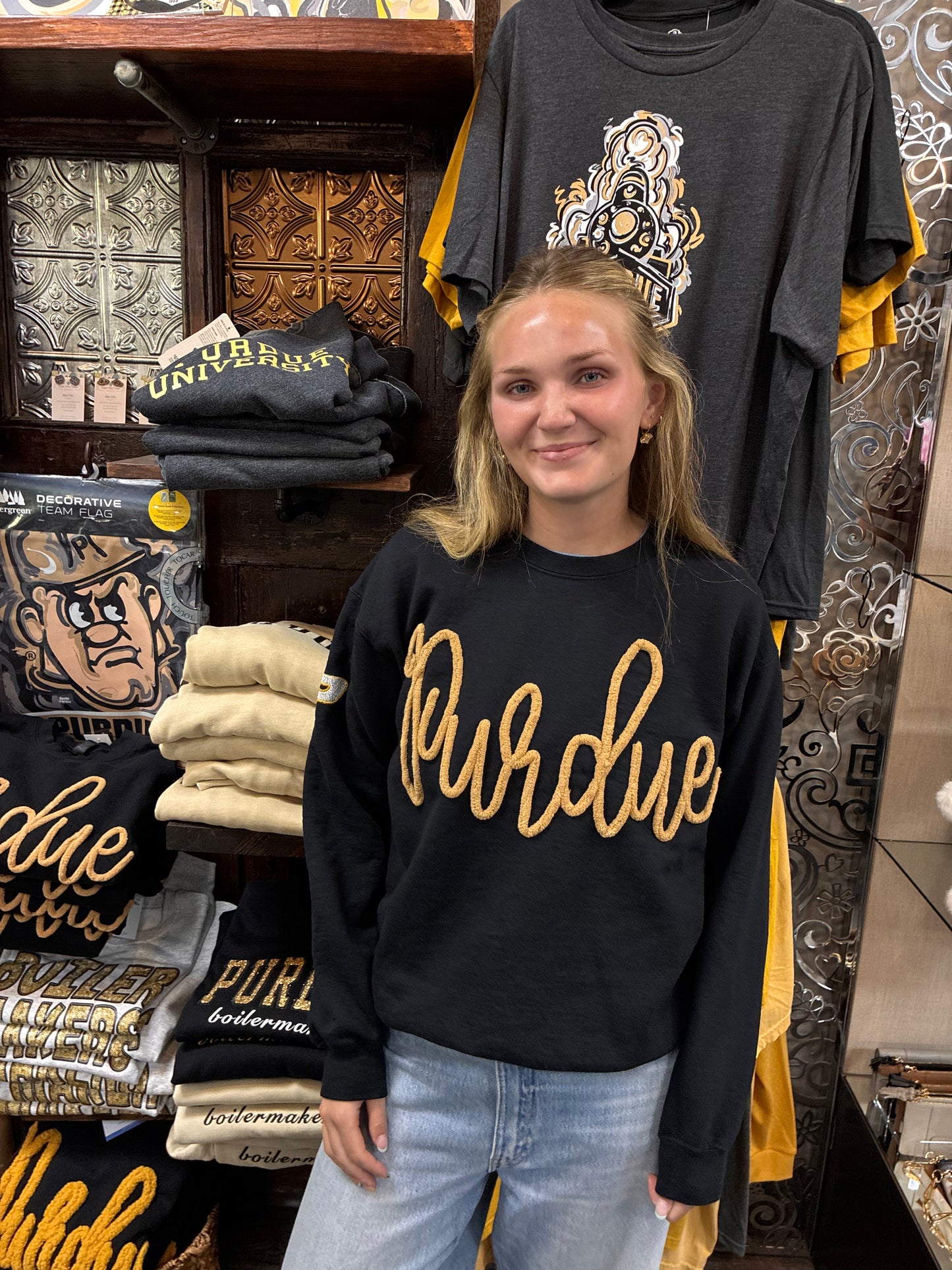 Purdue (Thin Yarn) Yarn Sweatshirt
