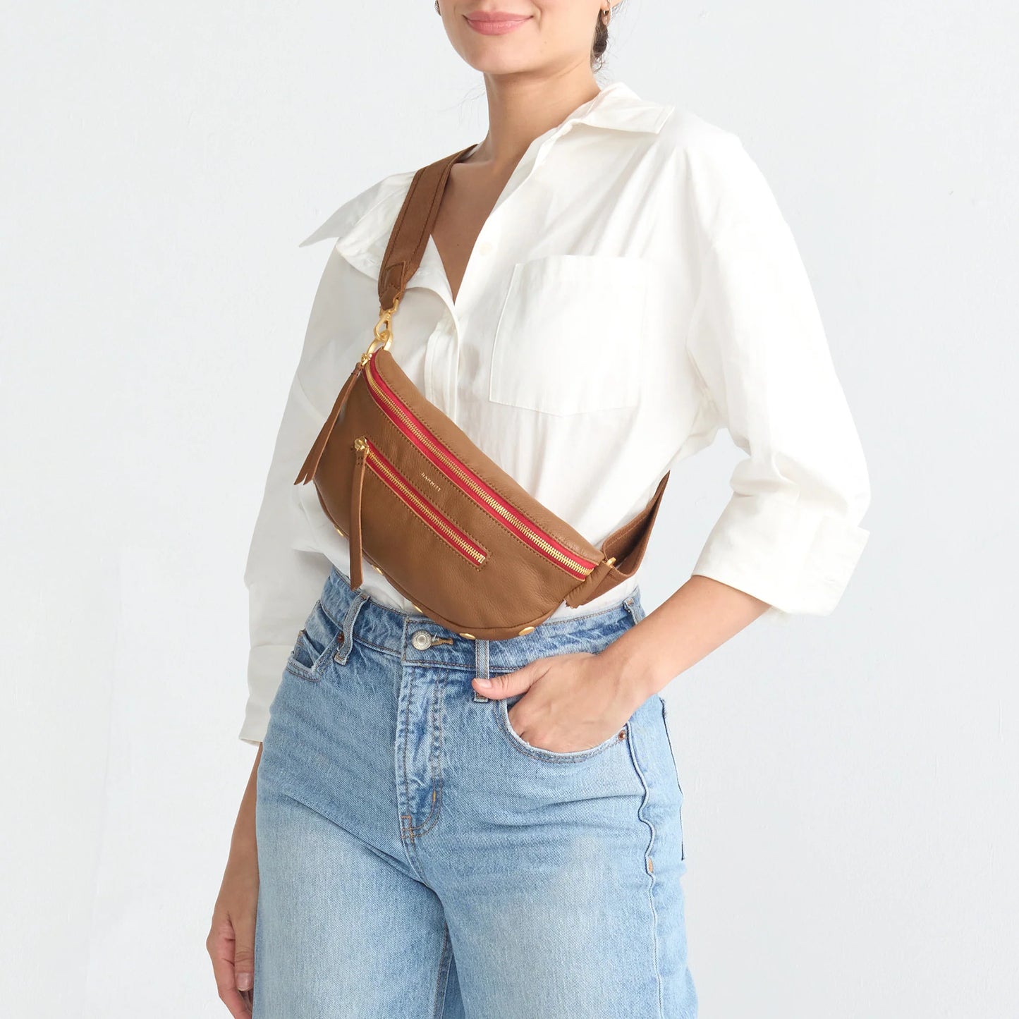 Charles Crossbody Medium Mahogany Pebble